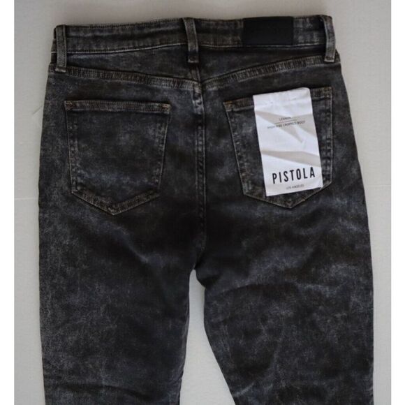 Pistola P6088RYB Women Sz 28 Black Lennon Hi-Rise Cropped Boot Denim Jeans - Picture 5 of 10